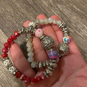 Two piece charm bracelets